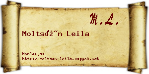 Moltsán Leila névjegykártya
